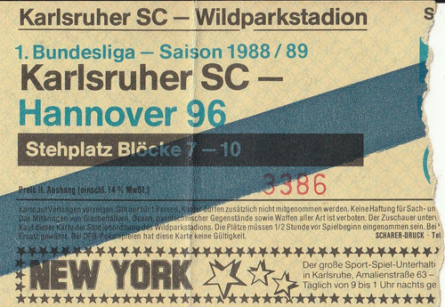 Ticket karlsruher hannover - ticket, sc