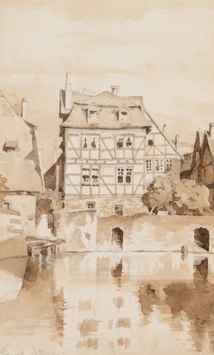 Dorfansicht mit fachwerkhaus - dorfansicht,
