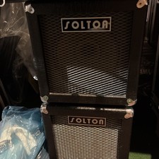 2x Solton Lautsprecher - Klinke - schwarz, gebraucht, wird als defekt verkauft