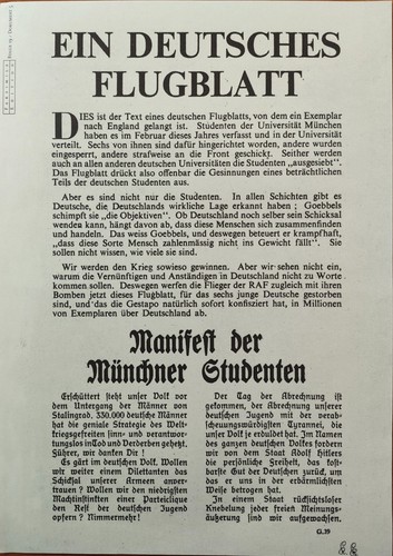 Ein deutsches flugblatt - deutsches,