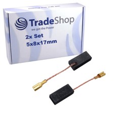 2x Motorkohlen Kohlebürsten 5x8x17mm für Bosch GGS 27 L, GGS 27 LC, GSC 2,8