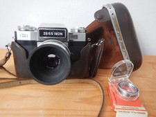 Zeiss Ikon Contaflex synchro compur mit Tessar 2,8/50, Tasche + Vorsatzlinse