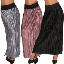 Rock Damen Maxi Plissee