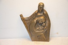 RAR  Bronze Relief,Josef und Maria, 1000g H = 22 cm Max Breit 15 cm