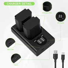 2Pcs 2600mAh NP-FZ100 Akku +