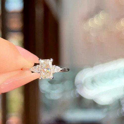 Diamant ring radiant cut - diamant,