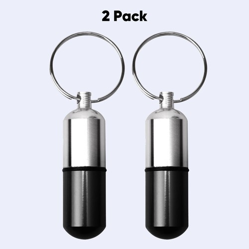 Metall pillendose aluminium - 2x,