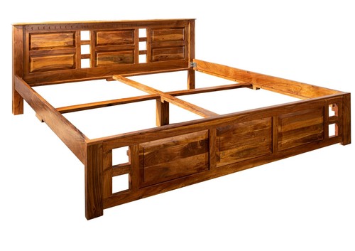 Kolonialstil doppelbett natur - doppelbett,