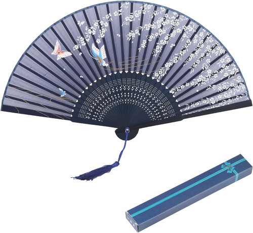 Japanischer handfächer mit - japanischer,