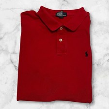 Polo Ralph Lauren Poloshirt Rot M Slim Fit Herren Polohemd 