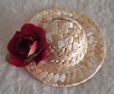 Miniatur - Strohhütchen für