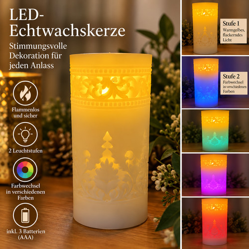 Qvc led echtwachskerze - echtwachskerze, ❤️
