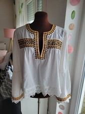 Zara Bluse Boho 70ies Spitze