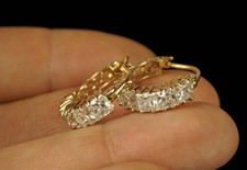 585 Gold Creolen mit Zirkonia