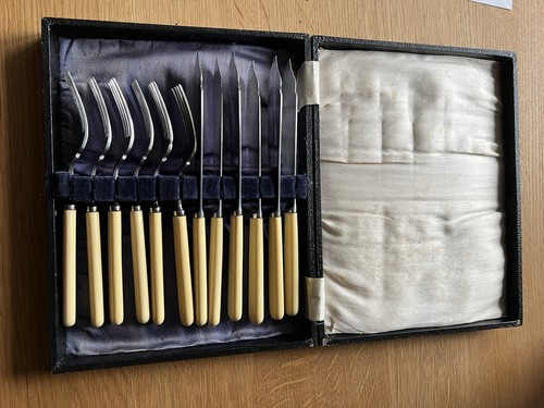 Antikes fischbesteck aus - antikes,