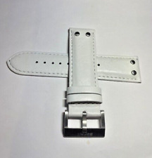 Uhrenarmband Weiß Dornschließe  Leder  25 mm Armband 27012509W