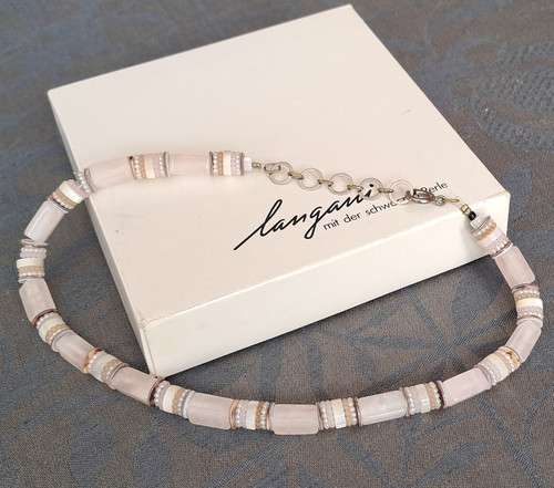Langani halskette rosa - langani, beige