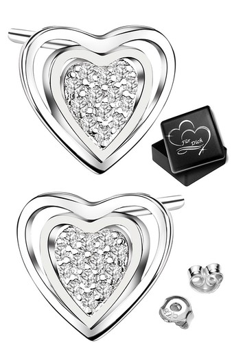 Ohrringe 925 silber herz - ohrringe,
