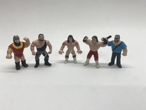 Wrestling mini figuren wwf - 5x,
