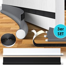 KESSER® 3 x Zugluftstopper Set Luftzugstopper Tür Stopper Dichtung 95cm Waschbar