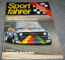 Sportfahrer 5/78 Autobianchi A 112 Abarth, Formel 3, Slalom, Berg, Rundstrecke