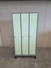 C+P Metallspind 3 Abteile mintgrün grau 90cm breit belüftet