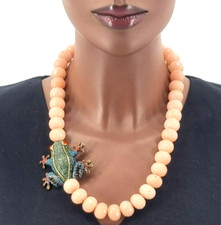 Hübsches Collier Exklusive Statement Kette Strass Frosch sign. Heidi Daus (24)