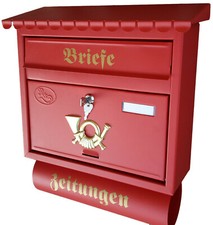 XXL Briefkasten Postkasten Rot