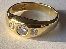 900er Gelbgoldring mit 3