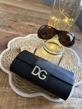 Dolce & Gabbana Sonnenbrille Schwarz/silber Mit Etui 