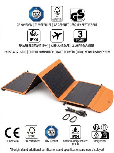 28w faltbares solarpanel usb - 28w,