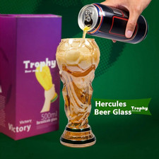 Fußball trophäe bier glas - fußball,