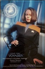 Roxann Dawson signiert Star Trek Voyager Karte Orig. Autogramm Hollywood signed