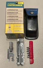 Leatherman Super Tool 200 Kombination * Tool Adapter * Lederholster RAR OVP 2002