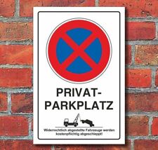 Schild Parkverbot, Halteverbot, Privatparkplatz, Hochkant 3 mm Alu-Verbund