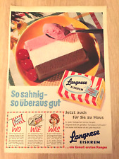 ORIG WERBUNG,REKLAME 1960  LANGNESE EIS   Eiskrem, Eiscreme