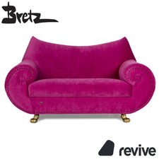 Bretz Gaudi Stoff Zweisitzer Rosa Pink Sofa Couch Neubezug