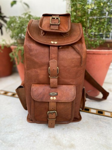 Vintage echt leder - leder, laptop