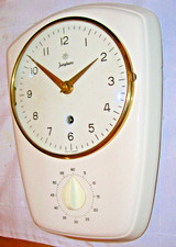 JUNGHANS Küchenuhr mit Eieruhr 1961 mech. 8 Tage Bestzustand fertig selten