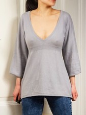 MARC O'POLO Strickpullover Gr. S / 36 wolle wool kaschmir cashmere grau empire v