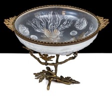 German Jugendstil Bronze Glass