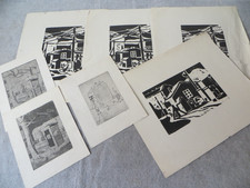 ORIGINAL HOLZSCHNITT-DRUCKE P. TERMITE -  LOT/KONVOLUT