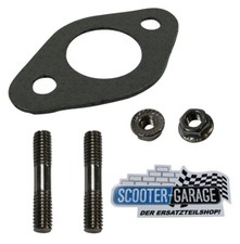 Auspuffdichtung von Tecnigas + Stehbolzen für Peugeot Speedfight 2 / Jetforce 50
