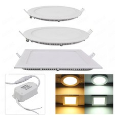 LED Bad Einbaustrahler Flach Panel Ultraslim Einbau Spot Deckenleuchte IP44 230V