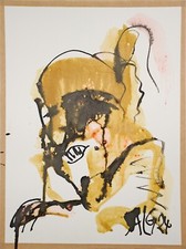 "Kandidaten Wahl" Blt.5 Tuschezeichnung signiert Unikat Prof.em Löschner-Gornau