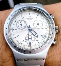 Swatch Freezing Rain Irony Uhr 🤖 Aluminium YCS4006 Chrono Swiss Made🇨🇭