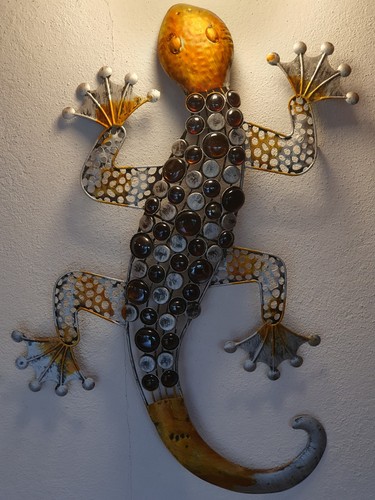 Gecko wanddeko metall und - wanddeko, ,