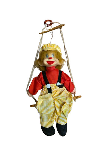Vintage clown harlekin puppe - harlekin,