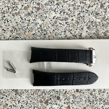 NEU Original Omega Constellation 39 mm Alligator Lederarmband schwarz Ersatzband
