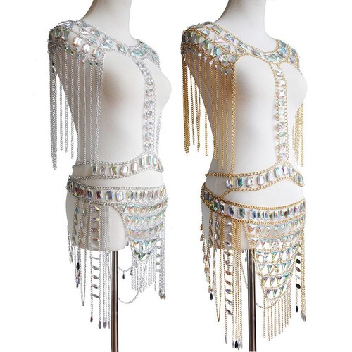 Strass ketten set mit - set,
